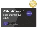 Qoltec Aktywny rozdzielacz Splitter 2 x HDMI 4K x 2K | 3.4Gb/s | High stability