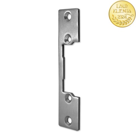 Qoltec Dwustronny prosty szyld do elektrozaczepu | Blacha zaczepowa | 110mm | Stal nierdzewna