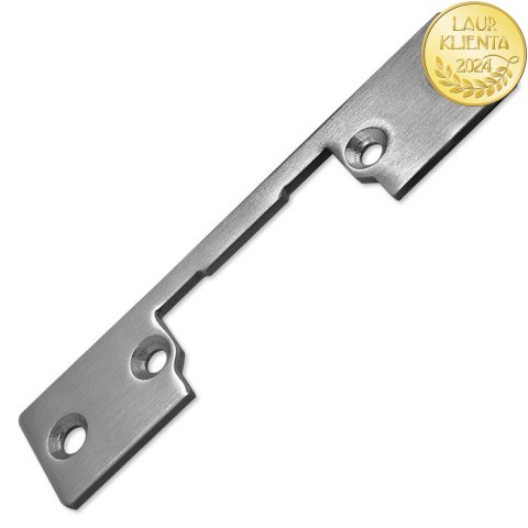 Qoltec Dwustronny prosty szyld do elektrozaczepu | Blacha zaczepowa | 110mm | Stal nierdzewna