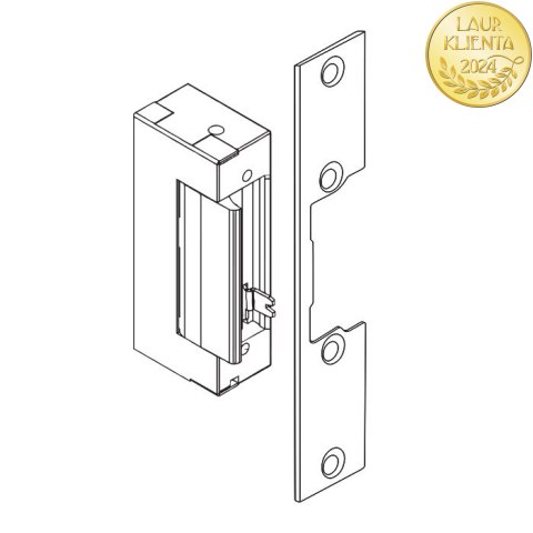Qoltec Dwustronny prosty szyld do elektrozaczepu | Blacha zaczepowa | 110mm | Stal nierdzewna