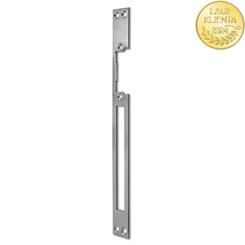 Qoltec Dwustronny prosty szyld do elektrozaczepu | Blacha zaczepowa | 250mm | Stal nierdzewna