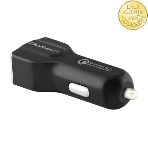 Qoltec Ładowarka samochodowa | Qualcomm QuickCharge 3.0 12-24V | 3A | USB