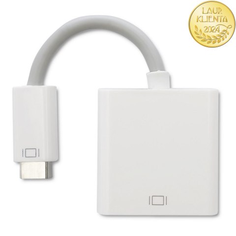 Qoltec Adapter Mini DVI na DVI (24+5) | Full HD | 0.16m