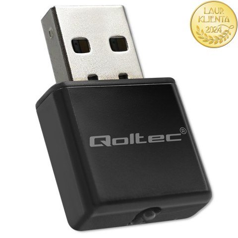 Qoltec Bezprzewodowy Ultra szybki mini adapter NANO WiFi | Standard N | USB 2.0 | 300Mbps