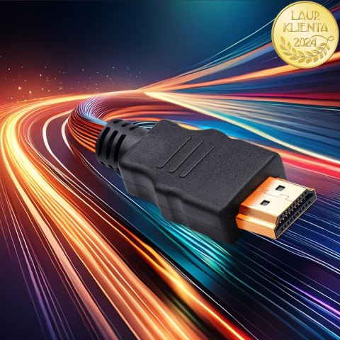 Qoltec Kabel HDMI v1.4 | High speed | 4K | 30Hz | 30AWG | 3D | GOLD | 3m