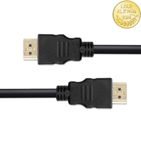 Qoltec Kabel HDMI v1.4 | High speed | 4K | 30Hz | 30AWG | 3D | GOLD | 3m