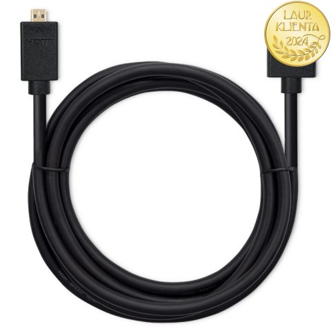 Qoltec Kabel HDMI | Micro HDMI | High speed | 4K | 30Hz | GOLD | 1.5m