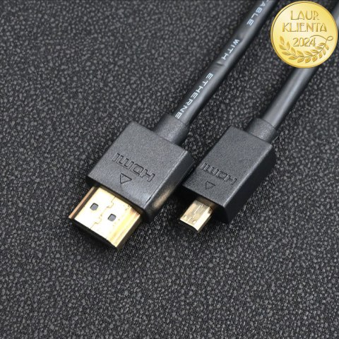 Qoltec Kabel HDMI | Micro HDMI | High speed | 4K | 30Hz | GOLD | 1.5m