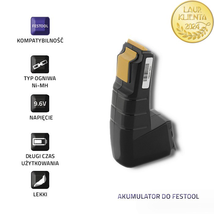 Qoltec Akumulator do Festool 486828 | 489072 | 9.6V