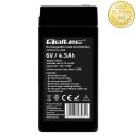 Qoltec Akumulator AGM | 6V | 4.5Ah | Bezobsługowy | Wydajny | LongLife | do UPS, wagi, kasy