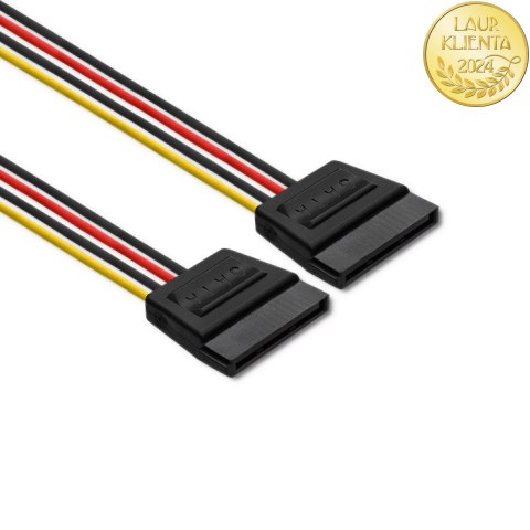Qoltec Kabel adapter POWER MOLEX | 2xSATA | 0.2m