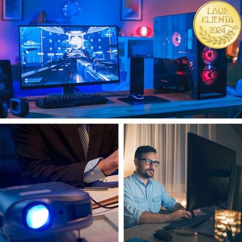 Qoltec Kabel zasilający IEC C5/SCHUKO | koniczynka | 3x0.75mm² | 1.2m