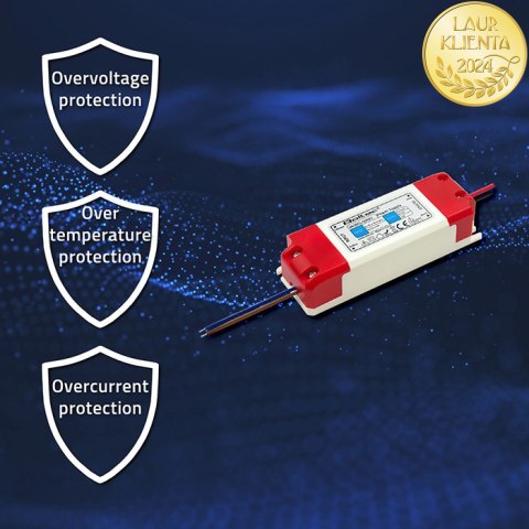 Qoltec Zasilacz impulsowy LED IP20 | 24W | 12V | 2A