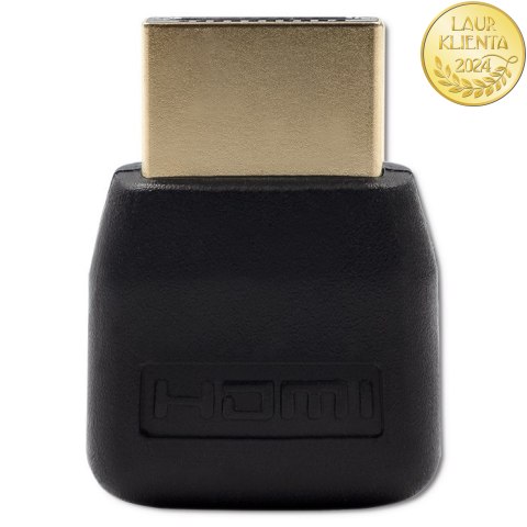 Qoltec Adapter HDMI A męski | HDMI A żeński | kątowy
