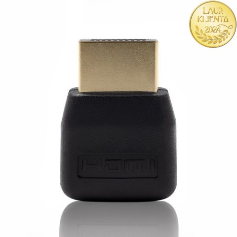Qoltec Adapter HDMI A męski | HDMI A żeński | kątowy