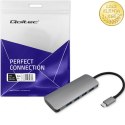 Qoltec Hub Adapter USB-C 3.1 5w1 | 4x USB 3.0 | DC