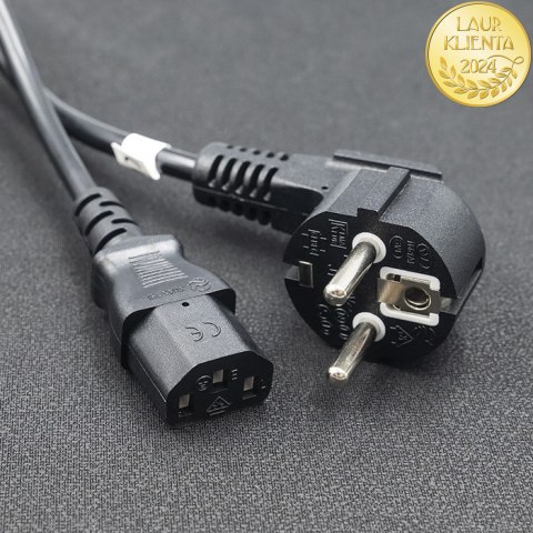 Qoltec Kabel zasilający IEC C13/SCHUKO | 3x0.75mm² | 1.4m
