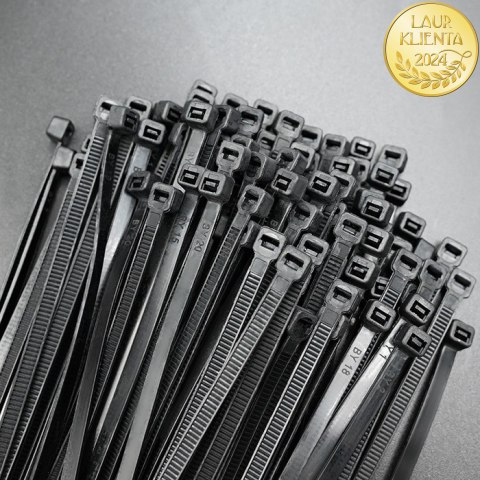 Qoltec Opaski zaciskowe Trytki kablowe | 4.8*500mm | 50szt. | Nylon66 | UV | Czarne