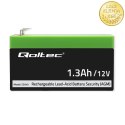 Qoltec Akumulator AGM | 12V | 1.3Ah | Bezobsługowy | Wydajny | LongLife | do UPS, wagi, kasy