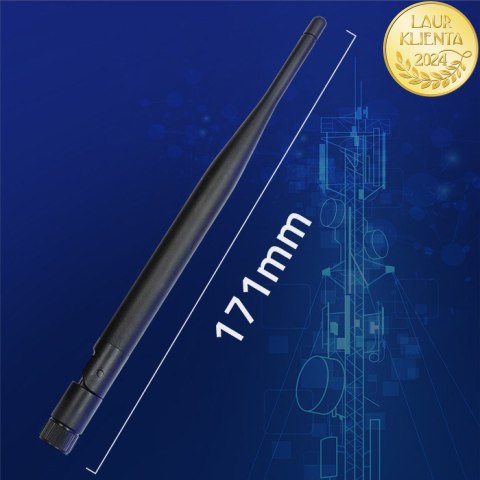 Qoltec Antena Wi-Fi 2.4/2.5 GHz | 5.1/5.8 GHz | 5dBi | dookólna | wewnętrzna