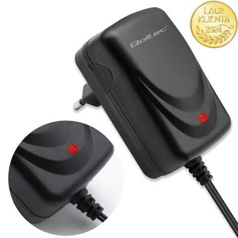 Qoltec Automatyczna ładowarka do akumulatora AGM GEL STD 6V | 1A | Prostownik z sygnalizatorem LED