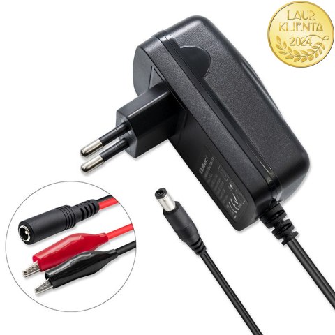 Qoltec Automatyczna ładowarka do akumulatora AGM GEL STD 6V | 1A | Prostownik z sygnalizatorem LED