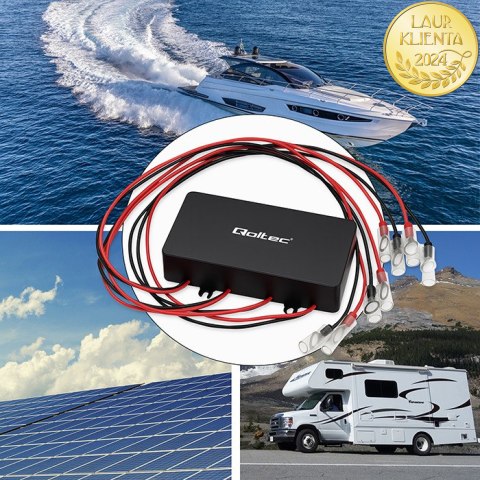 Qoltec Balanser napięcia 48V do akumulatorów 4 x 12V | 10A | LiFePO4 AGM GEL