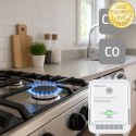 Qoltec Certyfikowany Czujnik wycieku gazu ziemnego i tlenku węgla (czadu) | detektor CH4 CO | alarm 85dB | LED