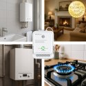 Qoltec Certyfikowany Czujnik wycieku gazu ziemnego i tlenku węgla (czadu) | detektor CH4 CO | alarm 85dB | LED