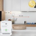 Qoltec Certyfikowany Czujnik wycieku gazu ziemnego i tlenku węgla (czadu) | detektor CH4 CO | alarm 85dB | LED
