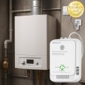 Qoltec Certyfikowany Czujnik wycieku gazu ziemnego i tlenku węgla (czadu) | detektor CH4 CO | alarm 85dB | LED
