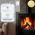 Qoltec Certyfikowany Czujnik wycieku gazu ziemnego i tlenku węgla (czadu) | detektor CH4 CO | alarm 85dB | LED