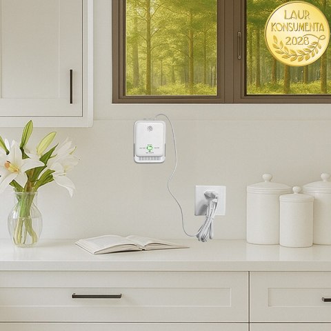Qoltec Certyfikowany Czujnik wycieku gazu ziemnego i tlenku węgla (czadu) | detektor CH4 CO | alarm 85dB | LED