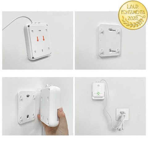 Qoltec Certyfikowany Czujnik wycieku gazu ziemnego i tlenku węgla (czadu) | detektor CH4 CO | alarm 85dB | LED