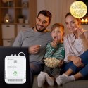 Qoltec Certyfikowany Czujnik wycieku gazu ziemnego i tlenku węgla (czadu) | detektor CH4 CO | alarm 85dB | LED