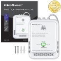 Qoltec Certyfikowany Czujnik wycieku gazu ziemnego i tlenku węgla (czadu) | detektor CH4 CO | alarm 85dB | LED