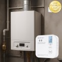 Qoltec Certyfikowany bezprzewodowy Czujnik tlenku węgla (czadu) z baterią | detektor CO | żywotność sensora 10 lat | alarm 85dB 