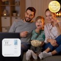Qoltec Certyfikowany bezprzewodowy Czujnik tlenku węgla (czadu) z baterią | detektor CO | żywotność sensora 10 lat | alarm 85dB 