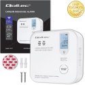 Qoltec Certyfikowany bezprzewodowy Czujnik tlenku węgla (czadu) z baterią | detektor CO | żywotność sensora 10 lat | alarm 85dB 