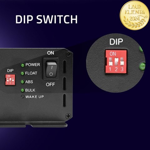 Qoltec Inteligentna ładowarka Monolith do akumulatorów LiFePO4 AGM GEL SLA | 20A | 24V