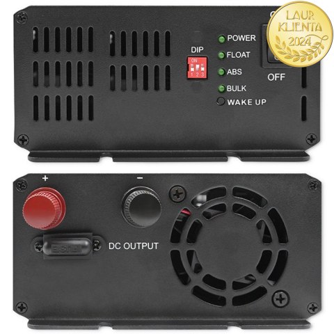 Qoltec Inteligentna ładowarka Monolith do akumulatorów LiFePO4 AGM GEL SLA | 20A | 24V