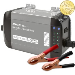 Qoltec Inteligentna profesjonalna ładowarka Monolith do akumulatorów LiFePO4 AGM GEL SLA | 30A | 12V