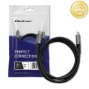 Qoltec Kabel USB4 Ultra-Fast | USB-C PD 240W | Thunderbolt 3/4 | 4K | 40Gb/s | 1m | Czarny