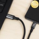 Qoltec Kabel USB4 Ultra-Fast | USB-C PD 240W | Thunderbolt 3/4 | 4K | 40Gb/s | 1m | Czarny