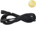 Qoltec Kabel przedłużający zasilający IEC C13/C14 | 3x1.00mm² | 3m
