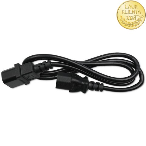 Qoltec Kabel zasilający do UPS | IEC C13/C14 | 3x0.75mm² | 1m