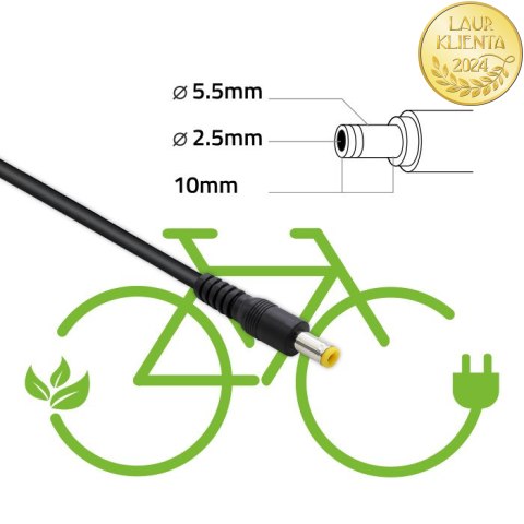 Qoltec Ładowarka do roweru, skutera elektrycznego 36V | 42V | 2A | 5.5*2.5 | +kabel zasilający