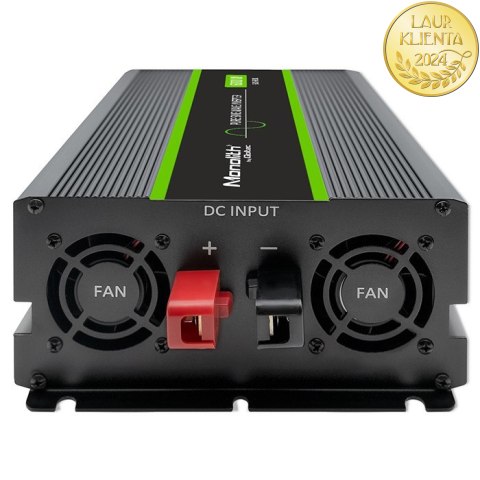 Qoltec Przetwornica napięcia Monolith | 3000W | 6000W | 24V na 230V | Czysty Sinus | LCD