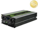 Qoltec Przetwornica napięcia Monolith | 3000W | 6000W | 24V na 230V | Czysty Sinus | LCD
