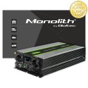 Qoltec Przetwornica napięcia Monolith | 3000W | 6000W | 24V na 230V | Czysty Sinus | LCD